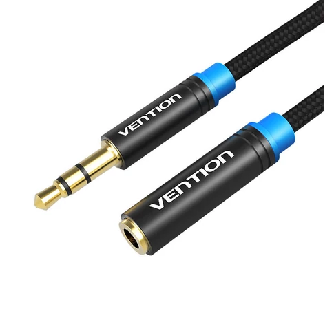 Cable Audio Braided 3.5mm male-female Vention VAB-B06-B200-M 2m Black