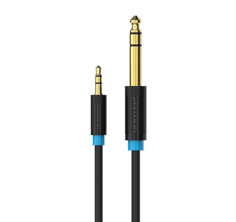 Audio Cable TRS 3.5mm to 6.35mm Vention BABBD 0,5m, Black