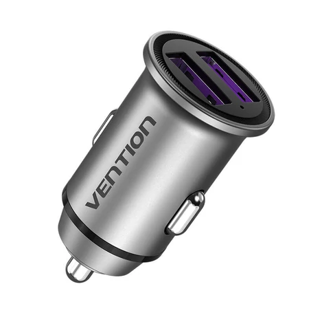 Car Charger 2x USB Vention FFEH0 30W Gray