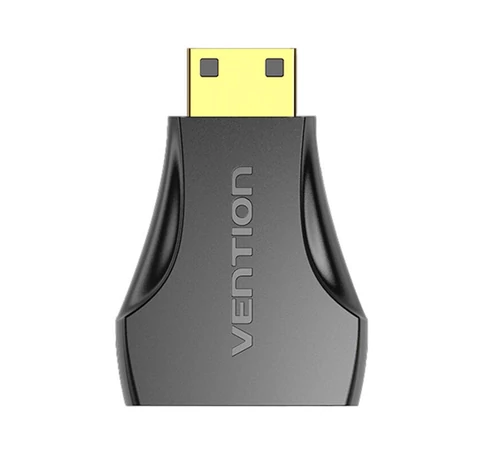 Adapter Mini HDMI Male to HDMI Female Vention AISB0 4K 30Hz (Black)