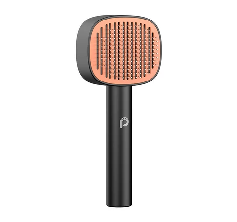 Paw In Hand Brush Needle Comb (black)