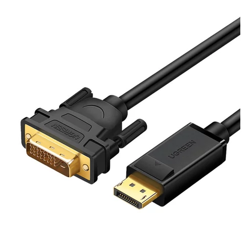 Kabel DisplayPort do DVI UGREEN DP103, FullHD, jednokierunkowy, 1,5m (czarny)