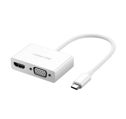 UGREEN MM123 USB-C - HDMI + VGA adapter (fehér)