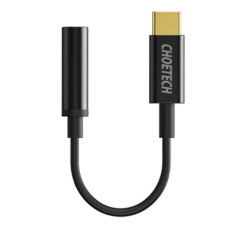 Adapter Choetech AUX003 USB-C to 3.5mm Audio Jack Adapter (black)
