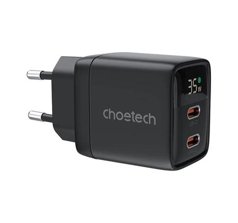 GAN USB-C-USB-C PD35W Choetech PD6051 töltő (fekete)