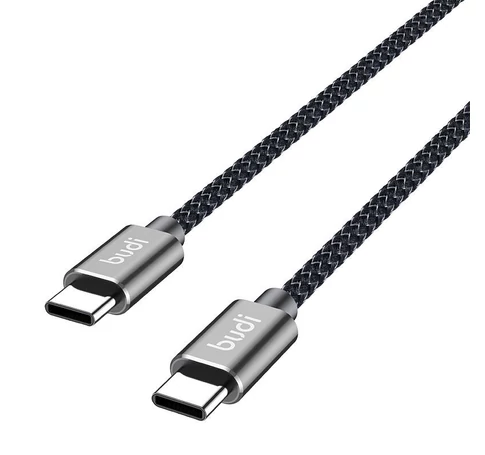 Kabel USB-C do USB-C Budi 65W 1,5m (czarny)