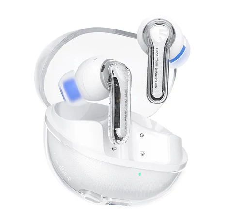 Earphones TWS  Soundpeats Clear (white)