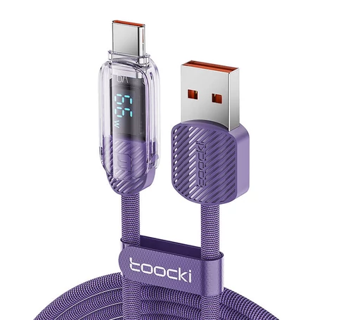 Cable USB to USB-C Toocki TXCTYX05-P, 1m, FC 66W (purple)