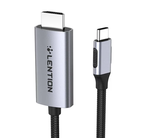 Lention CU707 USB-C to HDMI 2.0 cable, 4K60Hz, 1Gbps, 3m (gray)