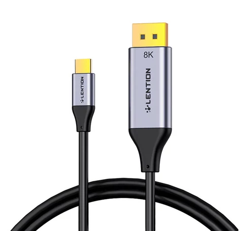 Kabel USB-C do DisplayPort Lention CU808D, 8K60Hz, 1.7m (czarny)