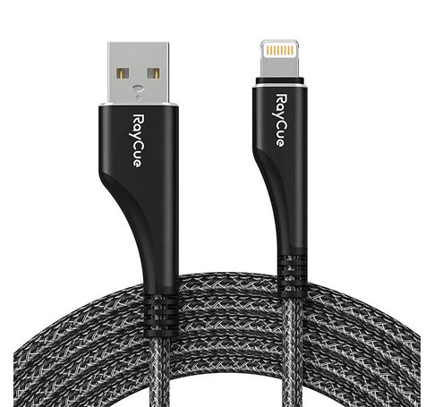 Kabel USB-A do lightning RayCue CA01 1.2m 2.4A (czarny)
