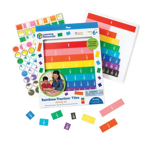 Learning Resources LER 0615 Rainbow Fraction Lapok Tálcával