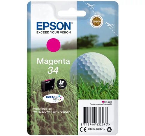 Epson Golf ball C13T34634010 tintapatron 1 dB Eredeti Standard teljesítmény Magenta
