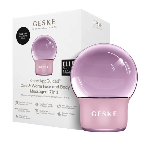 Masażer do twarzy i ciała Cool & Warm 7w1 Geske (pink))
