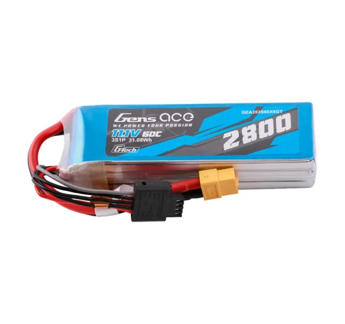 Gens ace G-Tech Soaring 2800mAh 11.1V 60C 3S1P LiPo XT60