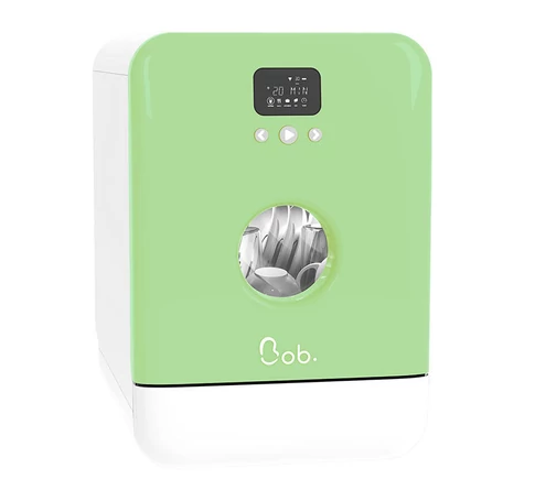 Bob Daan Tech compact mini table top dishwasher (white- green)