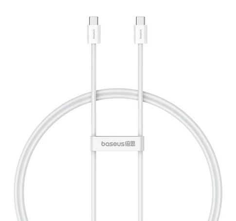 Kabel szybkiego ładowania USB-C do USB-C Baseus Superior 2 100W 1m (biały)