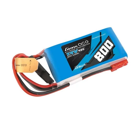 Gens ace G-Tech Lipo 800mah 7,4V 45C 2S1P Lipo Battery Pack