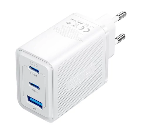 Wall charger, Vention, FERW0-EU,  2xUSB-C, USB- A, 65W/65W/30W, GaN (white)