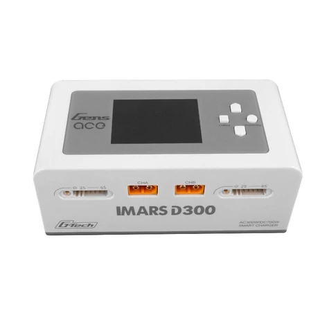 Gens Ace IMARS D300 G-Tech Channel AC/DC 300W/700W RC Battery Charger-EU White