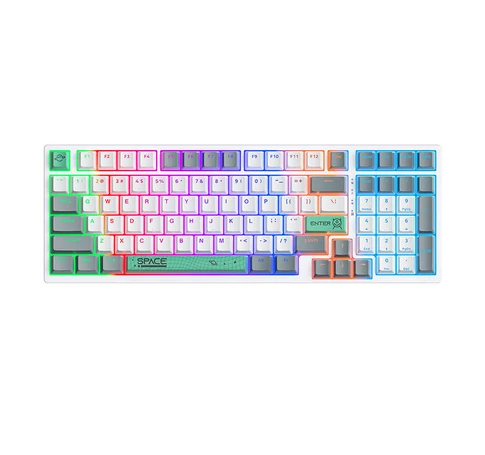 ONIKUMA G38 98 Keys USB Wired Mechanical Keyboard White