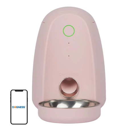 Smart food dispenser with plastic bowl WIFI mini Dogness (pink))