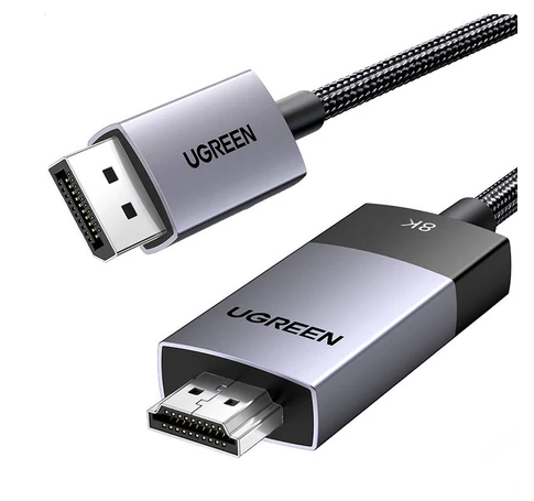 DisplayPort to HDMI cable Ugreen DP115, 8k 60 Hz, 1m (black)
