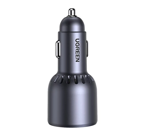 Car charger Ugreen EC703, USB + 2x USB-C, 75W (black)