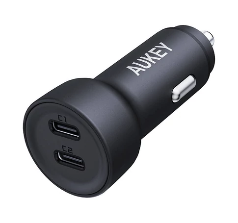 Car Charger Aukey CC-Y23, 2xUSB-C, 65W (black)