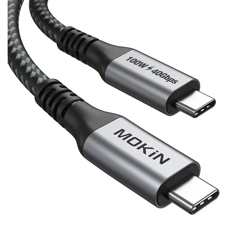 Cable USB-C MOKiN 1.2m 100W PD USB4 40Gbps (black)
