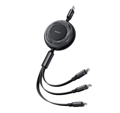 3in1 USB to USB-C / Lightning / Micro USB Cable, Mcdodo CA-5220, 1.2m (Black)