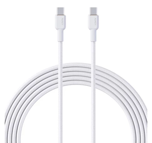USB-C to USB-C Cable Aukey CB-NCC2, 60W, 1.8m (white)