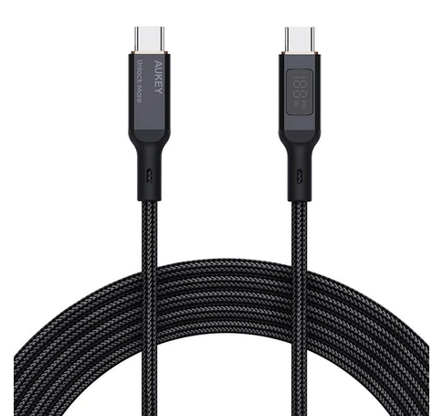 USB-C to USB-C Cable Aukey CB-MCC102, 100W, 1.8m (black)