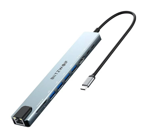BlitzWolf BW-TH5 10 az 1-ben USB-C dokkolóállomás (ezüst)