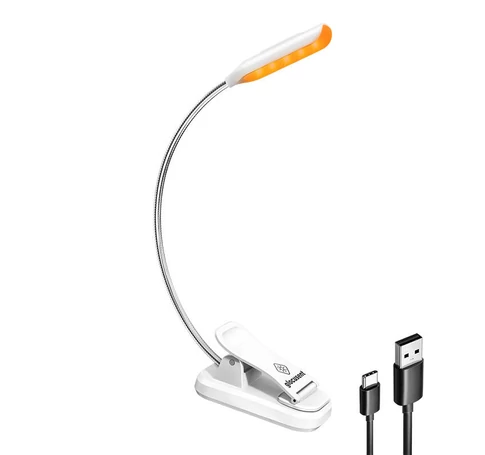 Wireless lamp Mini Glocusent GLCSNTBL105W clip-on book light, USB-C White