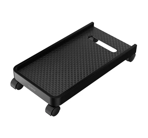 Desktop computer stand, on wheels (black) 15 kg