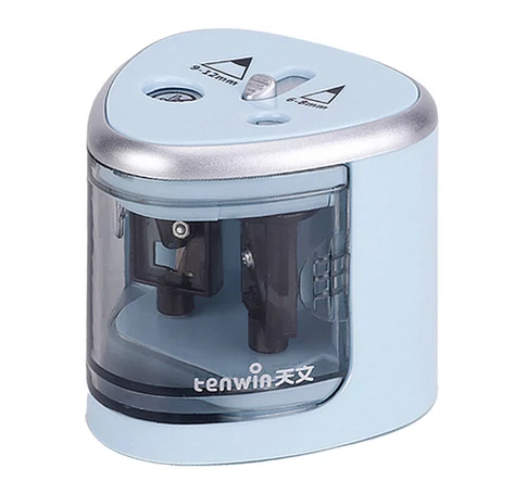 Double Hole Pencil Sharpener Tenwin 8004-2 Battery (blue)
