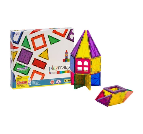 Magnetic tiles 3D Playmags 165 - 32 pcs set