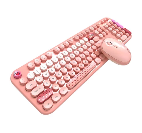 MOFII Lovely 2.4G Wireless Keyboard + Mouse Set (Pink)