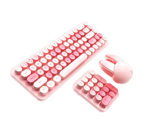 MOFII Wireless Keyboard+Numeric Keypad+Mouse 3in1 2.4G (Pink)