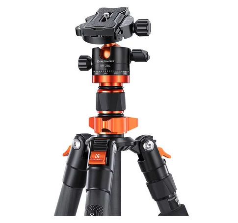 Tripod K&F Concept D255C4+BH-28L + Quick Release Plate kits
