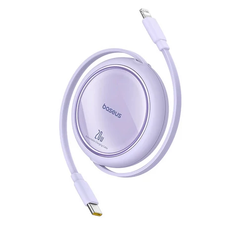 USB Cable Baseus Free2Pull USB-C to iP 20W 1m (purple)