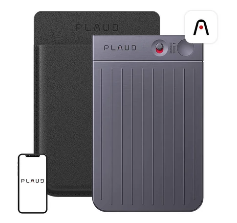 AI voice recorder PLAUD Note black
