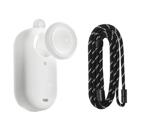 Szilikon tok Sunnylife pórázzal az Insta360 GO 3S készülékhez (fehér)