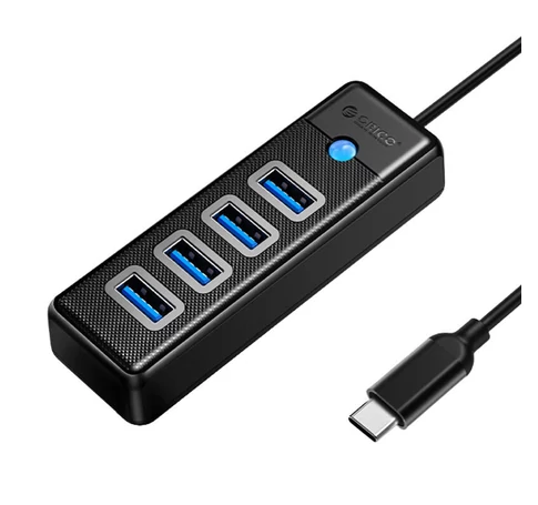 Orico HUB USB-C to 4x USB 3.0 5Gbps 0,15m Black