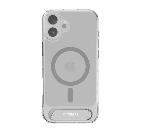 Torras Pstand Series Case for iPhone 16 Plus (transparent)