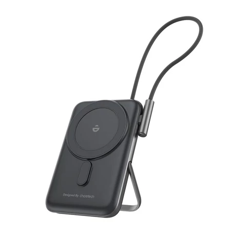 Choetech B735 magnetic powerbank 10000mAh 20W PD + USB-C cable (black)