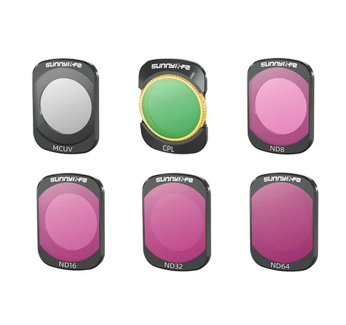 Filtry MCUV, CPL, ND8, ND16, ND32, ND64 Sunnylife do DJI Osmo Pocket 3
