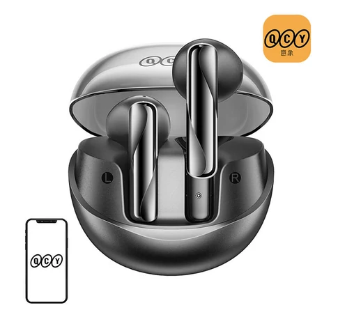 TWS QCY AilyBuds Clear T32 Headphones (black)