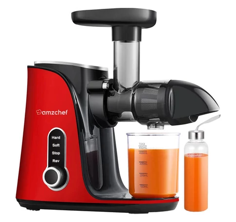 AMZCHEF GM3001-RD lassú sebességű gyümölcscentrifuga (piros)